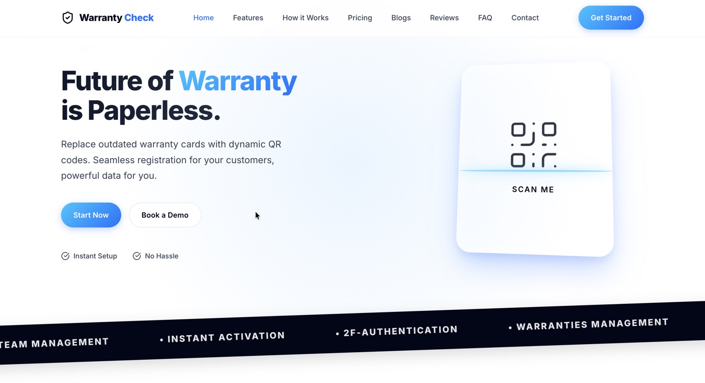 Warranty Check platform diagram